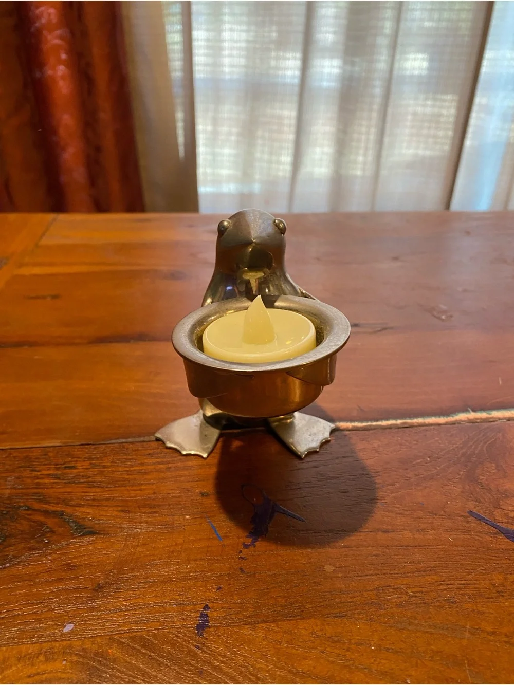 Silver Played Penguin Tea Light Holder - Restoration Hardware